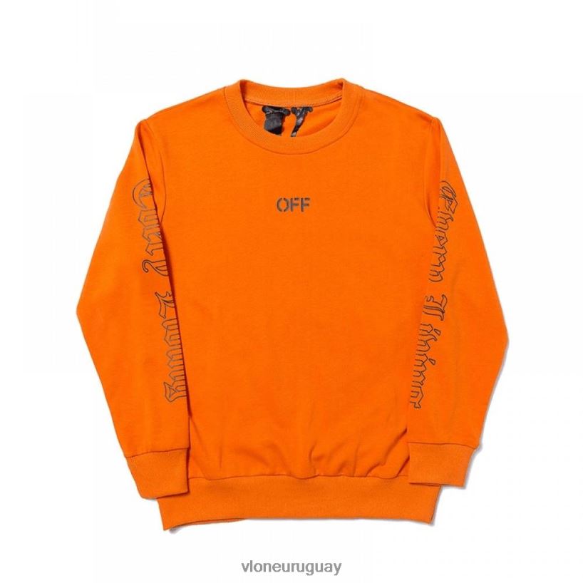 hombres Vlone sudadera blanca roto naranja arriba 84H0B383