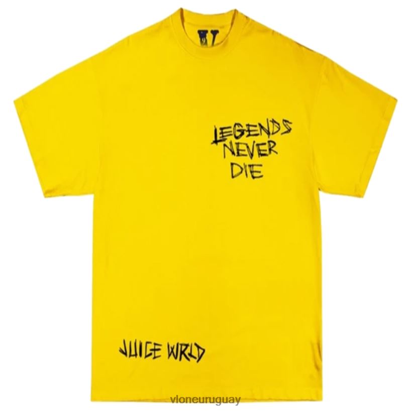 hombres Vlone Camiseta Juice Wrld Inferno amarilla para adulto arriba 84H0B150