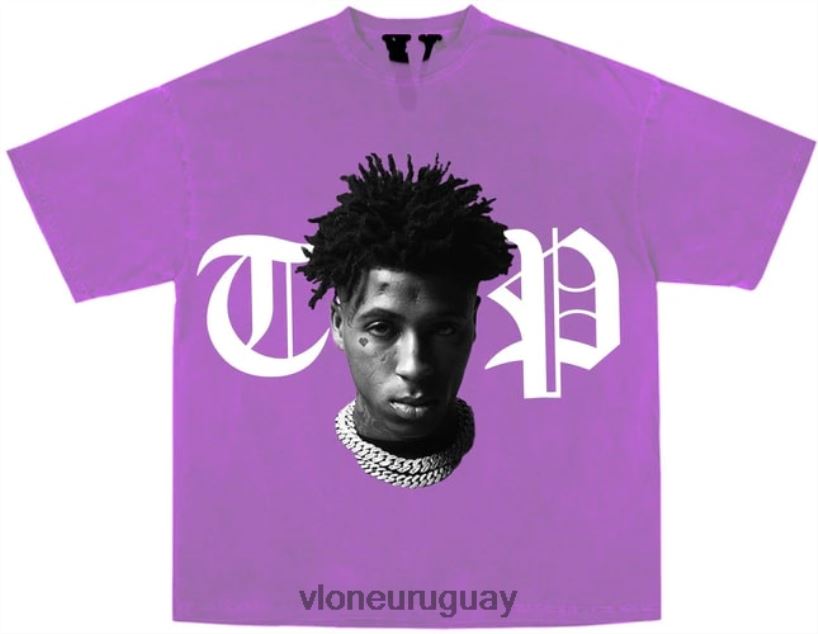 hombres Vlone Camiseta Youngboy NBA Peace apenas morada arriba 84H0B240