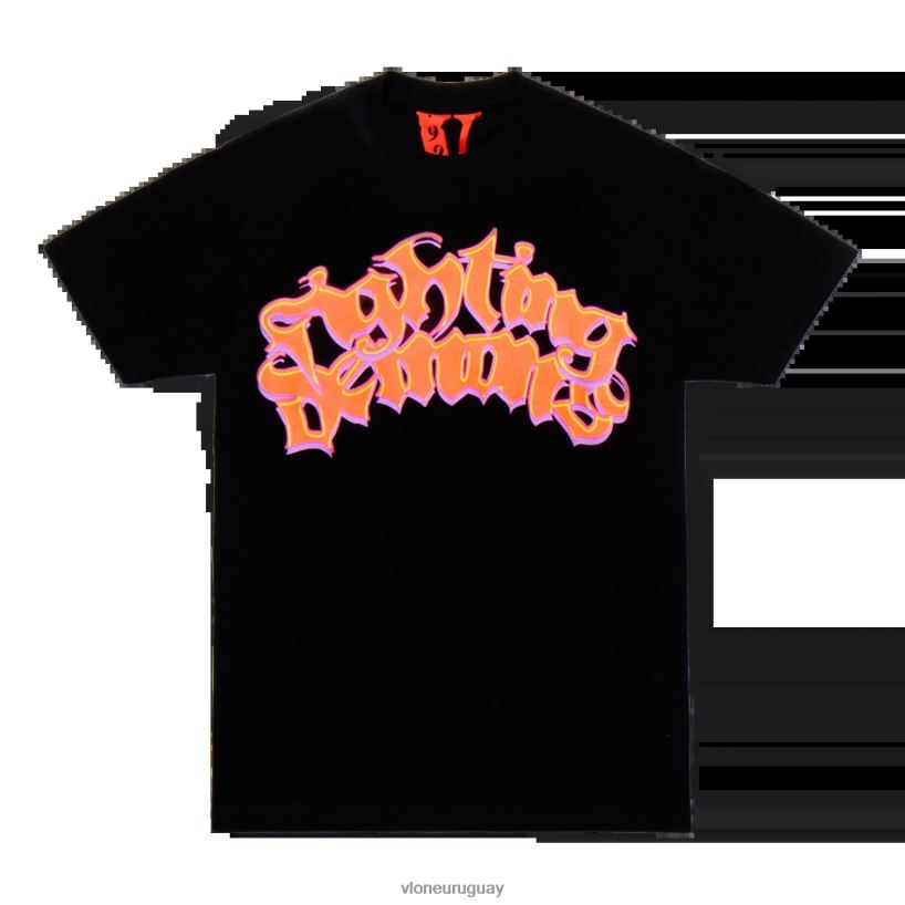 hombres Vlone Juice Wrld lumin camiseta negra arriba 84H0B119