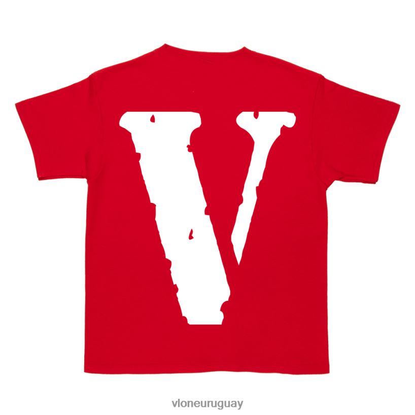 hombres Vlone camisa roja arriba 84H0B139