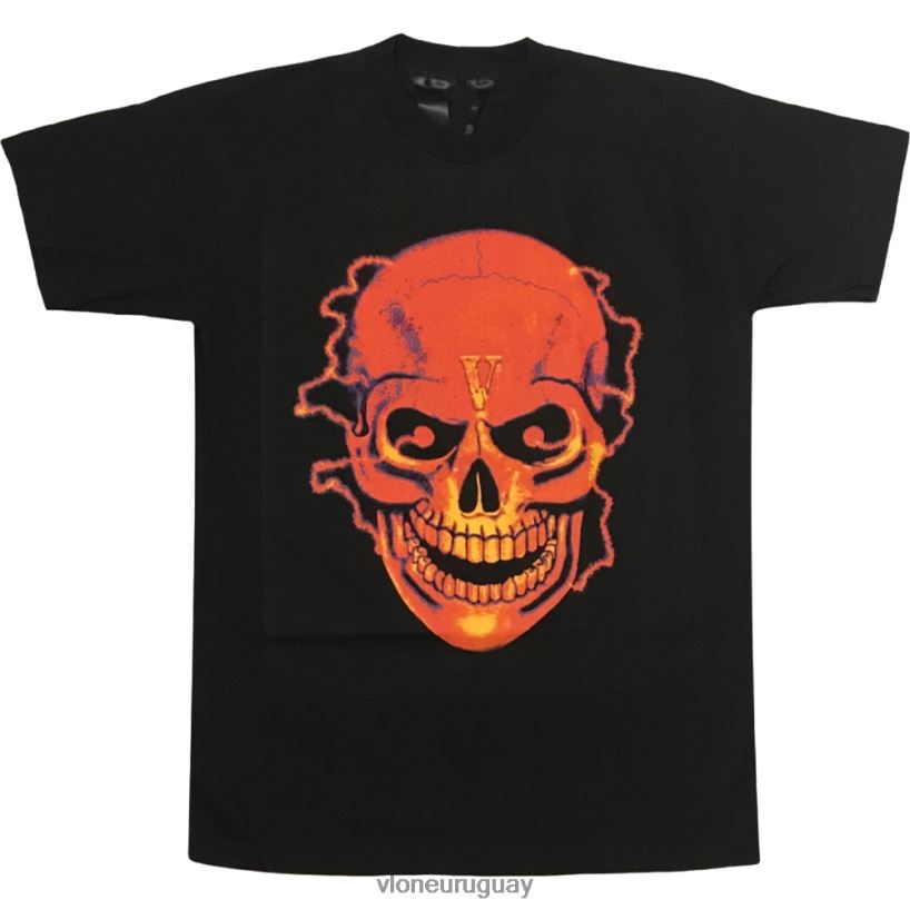 hombres Vlone camiseta de calavera impactante arriba 84H0B361