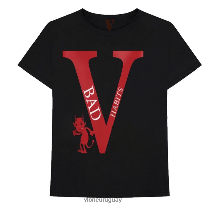 hombres Vlone camiseta de malos hábitos arriba 84H0B281