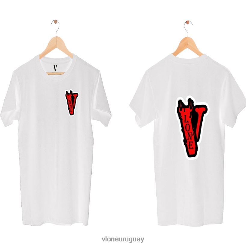 hombres Vlone camiseta de moda básica arriba 84H0B317