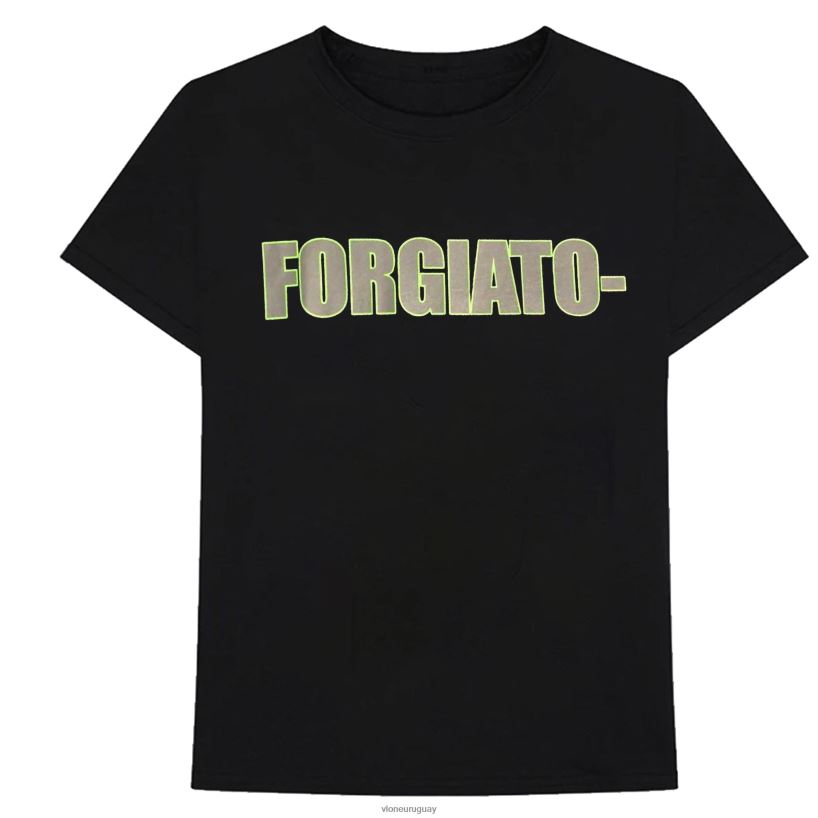 hombres Vlone camiseta negra forgiato arriba 84H0B210