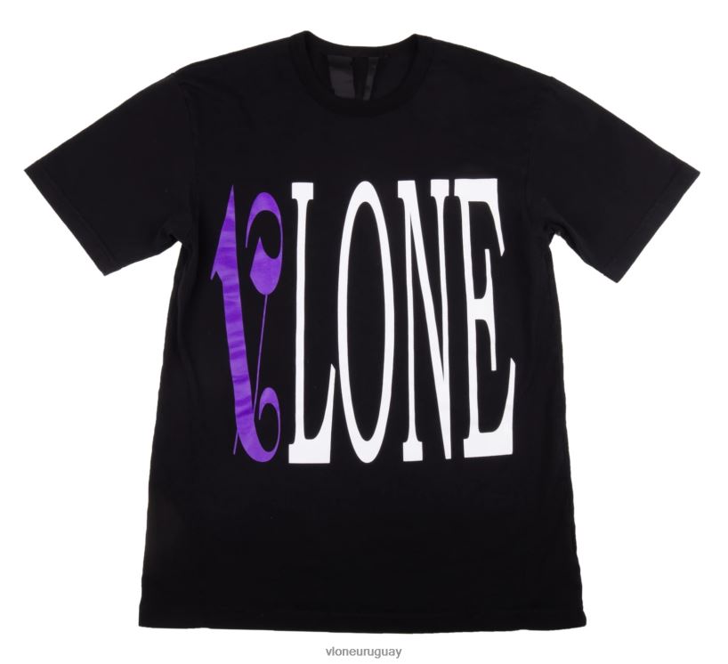 hombres Vlone camiseta palm angels negro/morado arriba 84H0B187