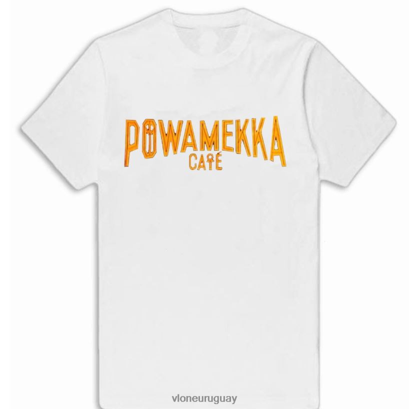 hombres Vlone camiseta tupac powamekka cafe blanca arriba 84H0B192