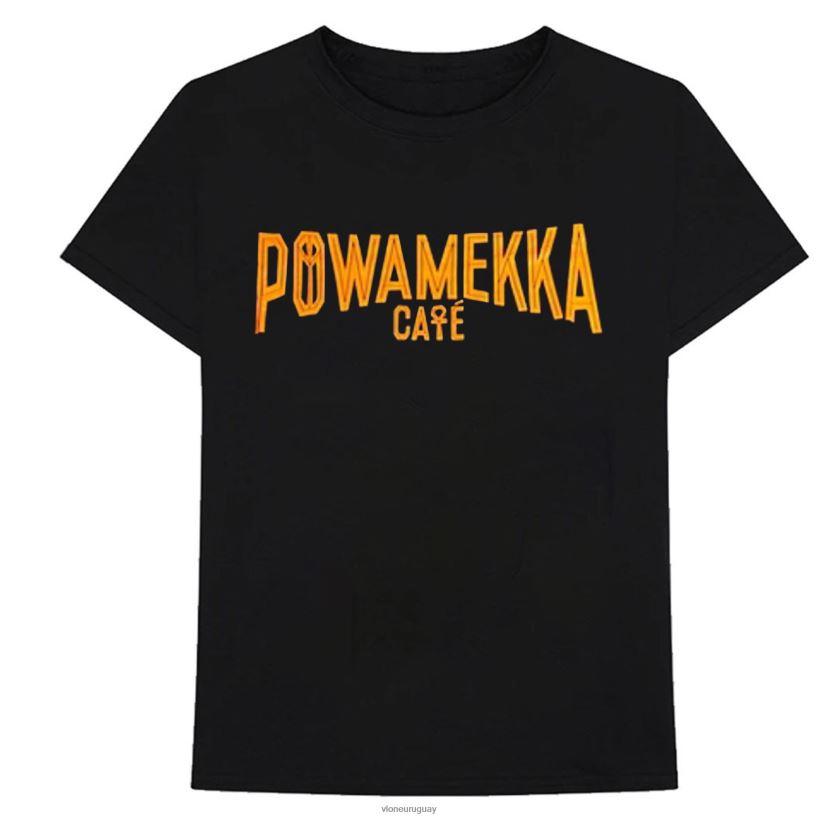 hombres Vlone camiseta tupac powamekka cafe negra arriba 84H0B194