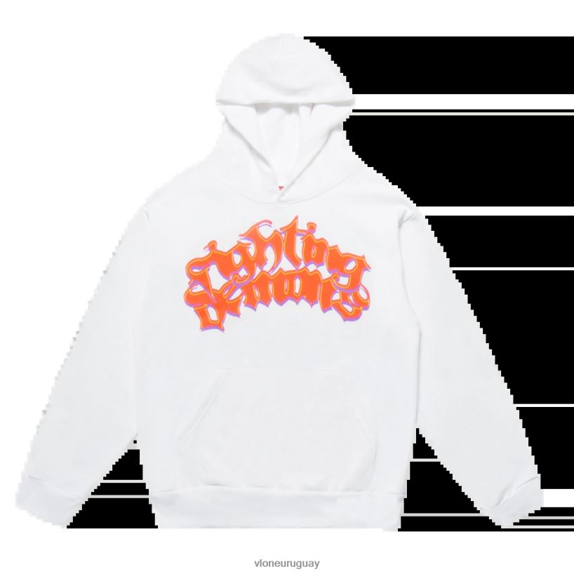 hombres Vlone Juice Wrld sudadera con capucha lumin blanca arriba 84H0B2