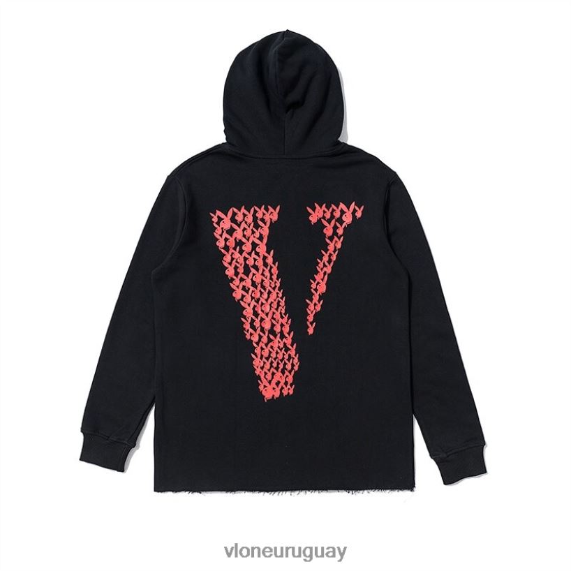 hombres Vlone sudadera con capucha playboy bunny face v arriba 84H0B76