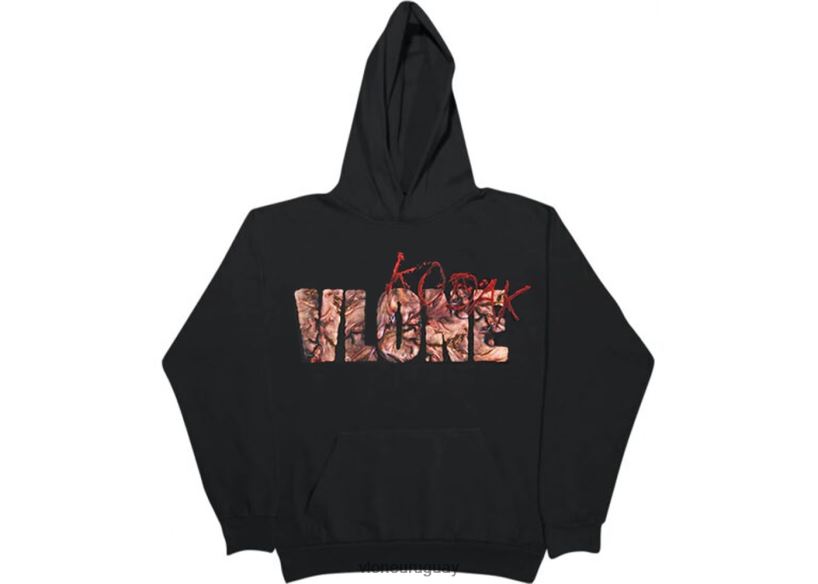 hombres Vlone sudadera kodak negra kb negra arriba 84H0B50