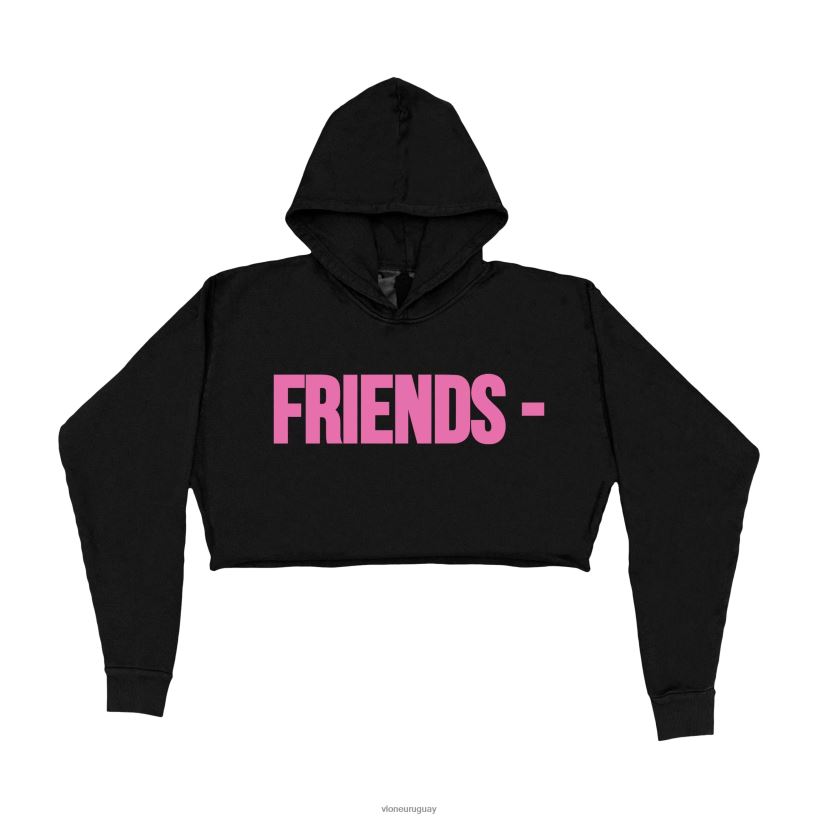 mujer Vlone amigos rosa sudadera con capucha negro arriba 84H0B26